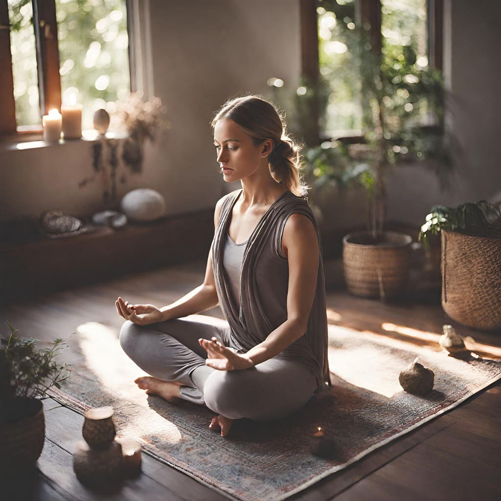 Meditation with candles